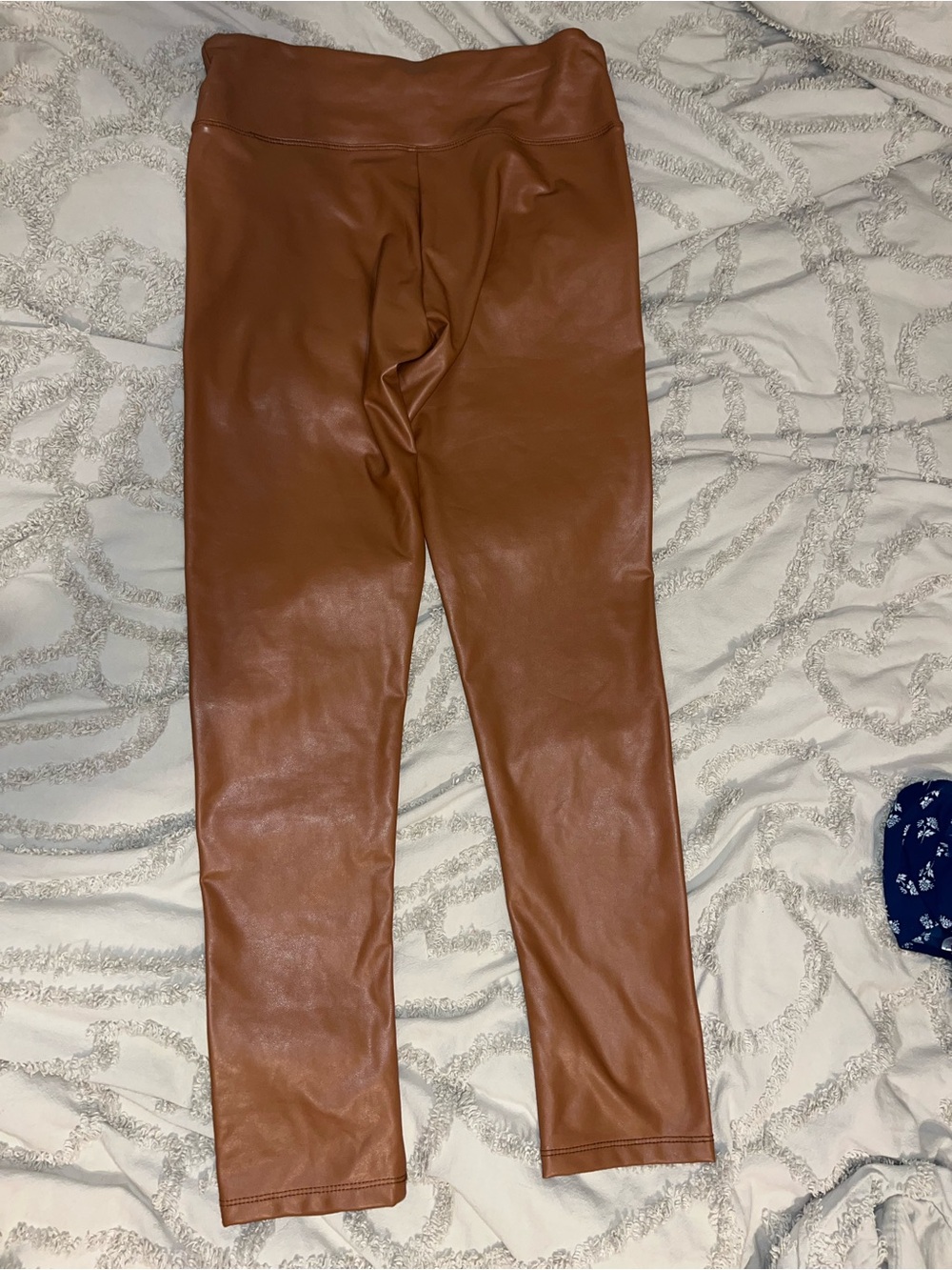 Stella Luce Faux Leather Leggings - Brown